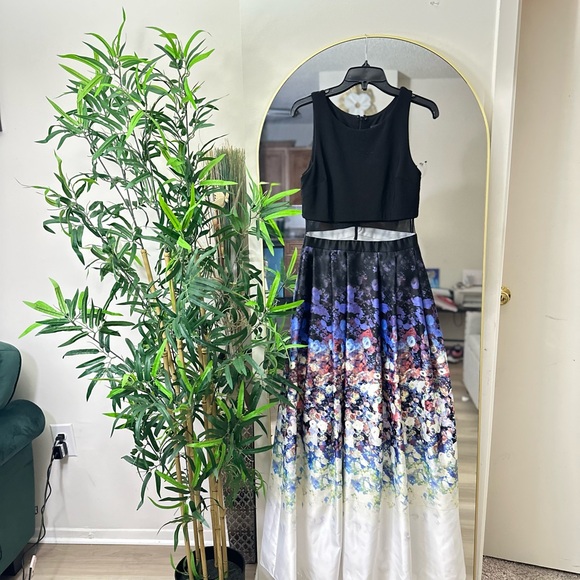 Dresses & Skirts - Black and Floral Maxi Dress